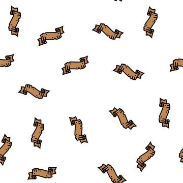 Old ribbon banner design vector seamless pattern Stock Illustration