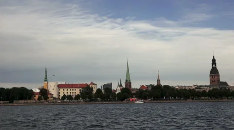 Old Riga Panorama Stock Footage 47555586