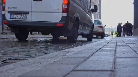 Old Riga road time lapse autumn Stock Footage 119045783