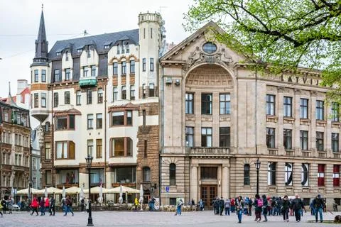 Old Riga square. Stock Photos