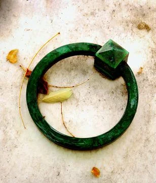 Old Ring in a tomb. Stock Photos