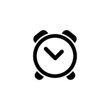 Old Ringing Alarm Clock, Wake up Time. Flat Vector Icon illustration. Simple Stock Illustration