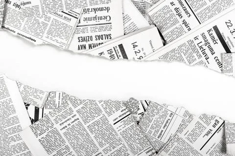 Old ripped newspapers Stock Illustration