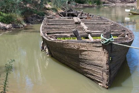 Old river barge Stock Photos