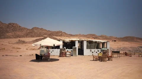 Old roadside cafe store in the desert. Stock Footage 251895463