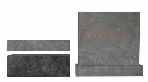 Old rock pillars on a white background 3d-rendering 스톡 일러스트