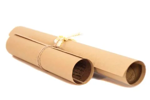 Old rolled papers Foto stock