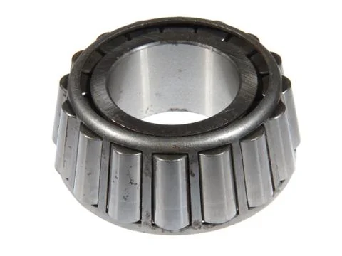 Old roller bearing with traces rust, isolated on white background. Stock Photos