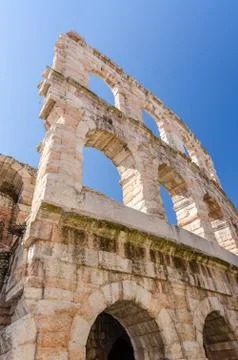 Old roman arena, ancient roman ampitheater in Verona, Italy.. Stock Photos