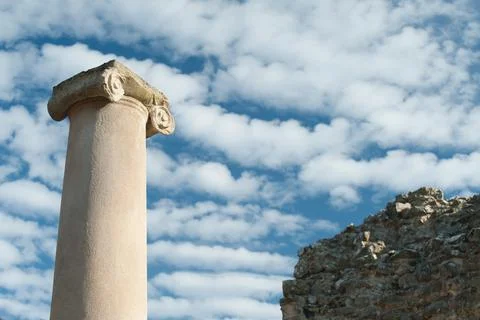 Old roman columns Stock Photos