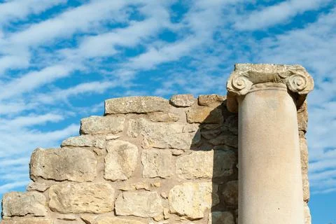 Old roman columns Stock Photos