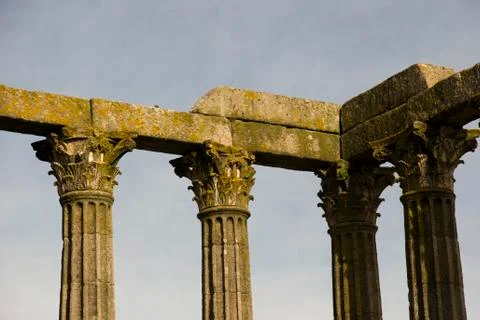 Old roman pillars Stock Photos