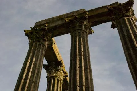 Old roman pillars Stock Photos