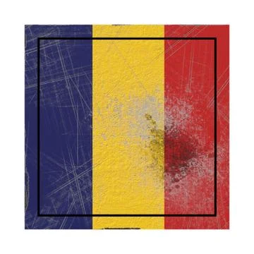 Old Romania flag Stock Illustration