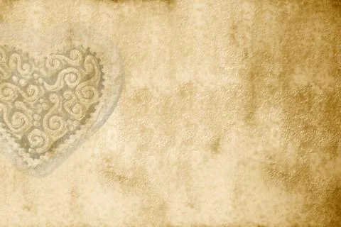 Old romantic card with copy space Stock Illustration