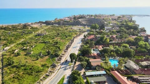 Old Rome Coliseum in Side Stock Footage 187670476