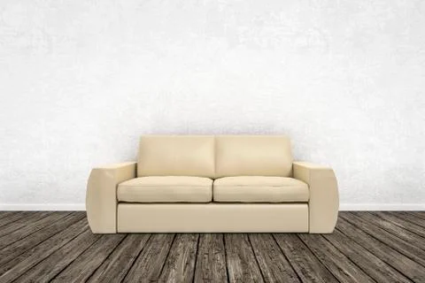 Old room with a sofa Stock Illustration