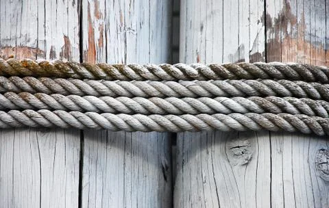 Old rope strands Stock Photos
