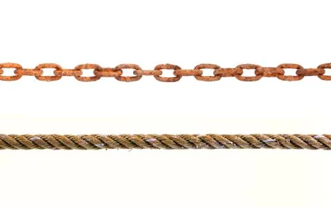Old ropes and chains Stock Photos