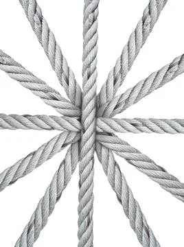 Old Ropes isolated on a white background Stock Illustration