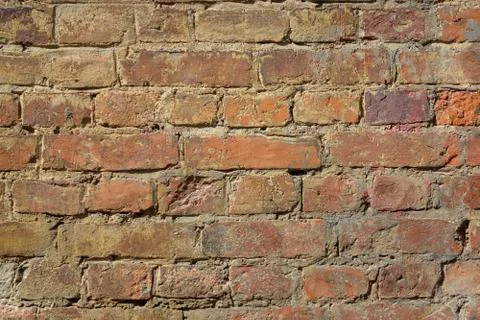 Old rough brown bricks wall texture background. Stock Photos