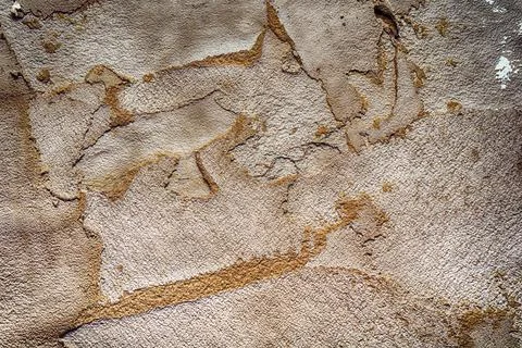 An old rough rough surface with traces of rust Stock Photos