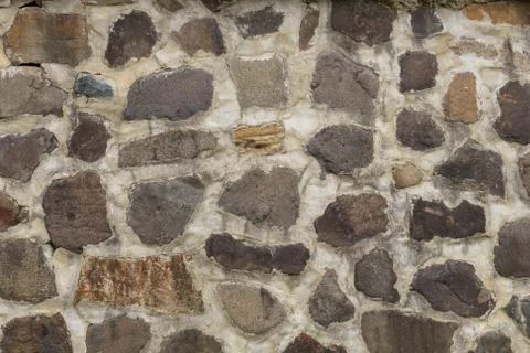 Old round stone wall Foto stock