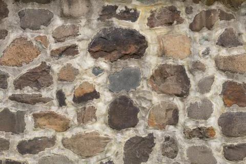 Old round stone wall Foto stock