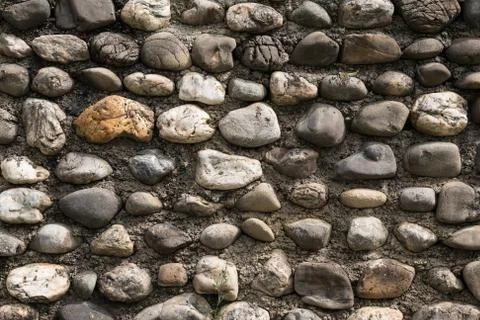 Old round stone wall Stock Photos