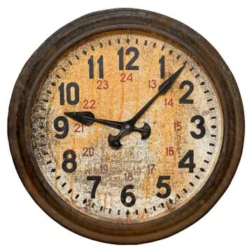 Old round wall clock Stock Photos