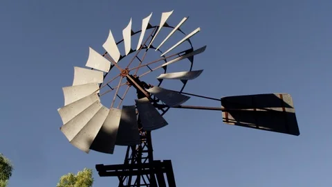 Old round windmill Stock-Footage 91374748
