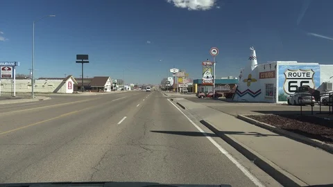 Old Route 66, built for traffic now empty Stock Footage 104917475
