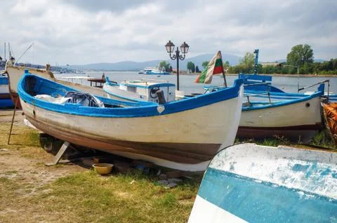 Old rowing boats Stock Photos