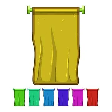 Old royal flag cartoon vector graphic Stock Illustration