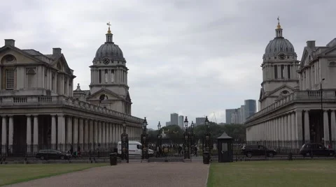Old Royal Naval College in Greenwich Stock Footage