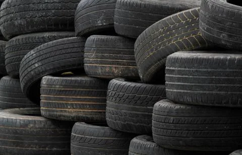 Old rubber tires Stock Photos