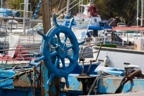 Old rudder 스톡 사진
