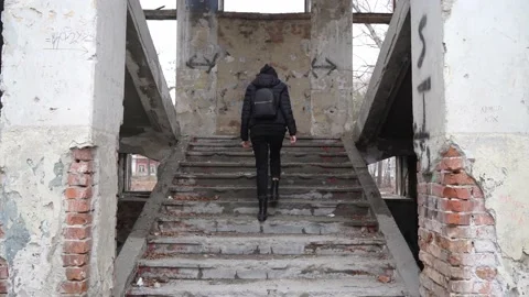 Old ruined building Stock Footage 174593337
