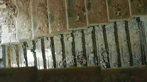 Old ruined staircase Stock-Footage 57325227