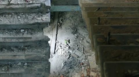 Old ruined staircase Stock-Footage 57325239