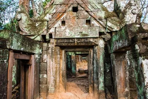 Old ruins of ancient complex Koh Ker, Cambodia Stock Photos