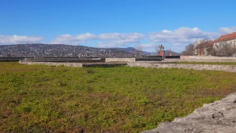 Old ruins on Buda castle hill. Stock Footage 129079264