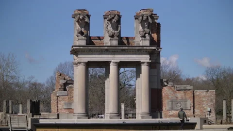 Old Ruins In A Park 스톡 동영상 148290883