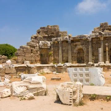 Old ruins in side, turkey Stock Photos