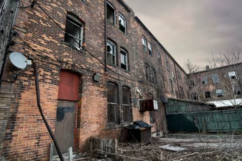 Old run down brick building Stock Photos