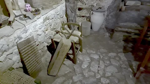 Old rural life objects at mangiapane village museum Stock Footage 278944887