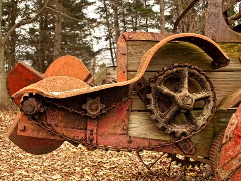 Old rusing plow, close-up Stock Photos