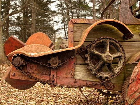 Old rusing plow, close-up Stock Photos
