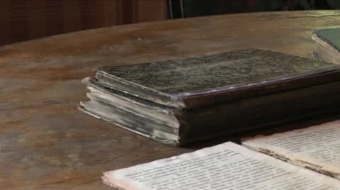 Old russian books Stock Footage 21763451