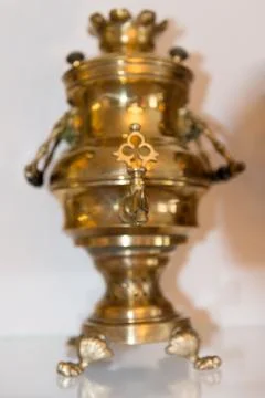 Old russian samovar Stock Photos